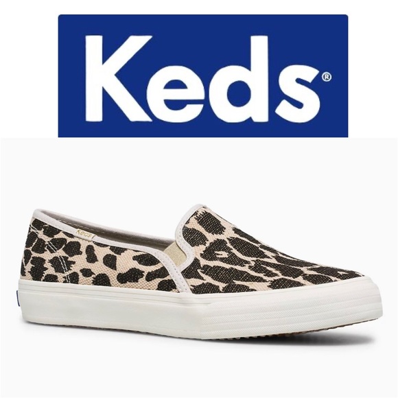 keds double decker leopard slip on